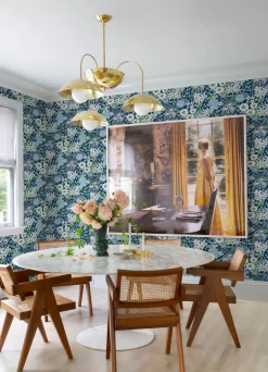 A-Street Prints Hannah Karina Wildflower Garden Wallpaper - Blue