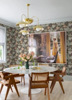 A-Street Prints Hannah Karina Wildflower Garden Wallpaper - Rasberry