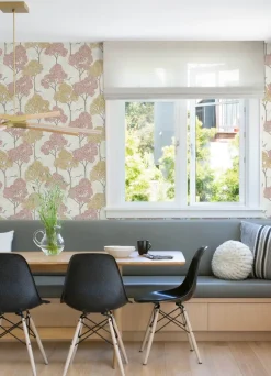 A-Street Prints Hannah Lykke Textured Tree Wallpaper - Coral