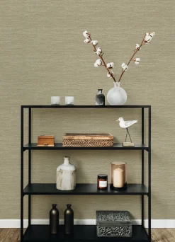 A-Street Prints Hannah Malin Faux Grasscloth Wallpaper - Wheat