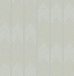 A-Street Prints Hannah Nyle Chevron Wallpaper - Light Grey