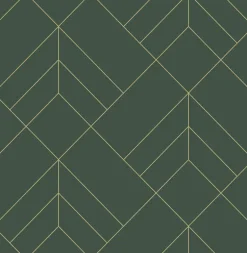 A-Street Prints Hannah Sander Geometric Wallpaper - Evergreen