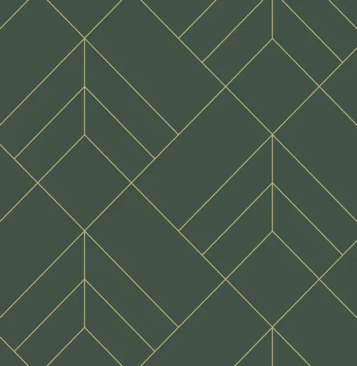 A-Street Prints Hannah Sander Geometric Wallpaper - Evergreen