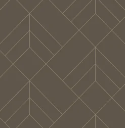 A-Street Prints Hannah Sander Geometric Wallpaper - Chocolate