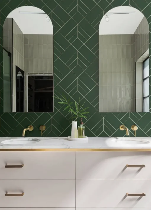 A-Street Prints Hannah Sander Geometric Wallpaper - Evergreen