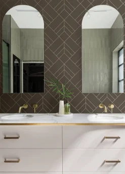 A-Street Prints Hannah Sander Geometric Wallpaper - Chocolate