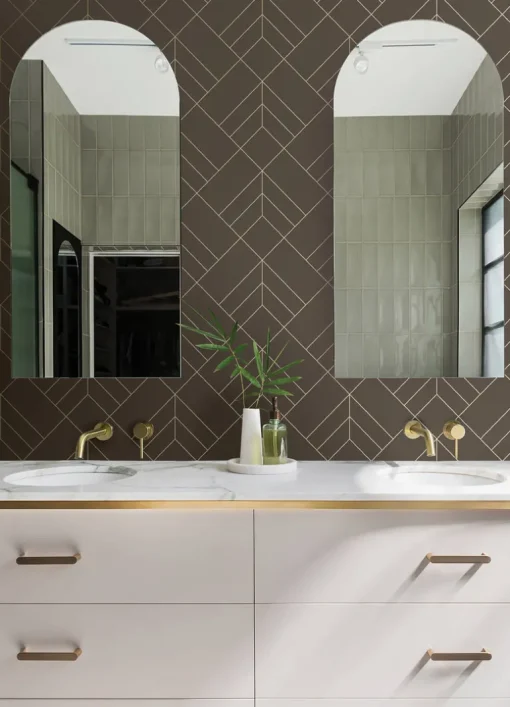 A-Street Prints Hannah Sander Geometric Wallpaper - Chocolate