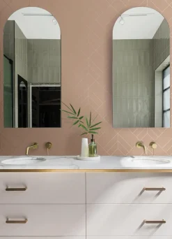 A-Street Prints Hannah Sander Geometric Wallpaper - Light Pink