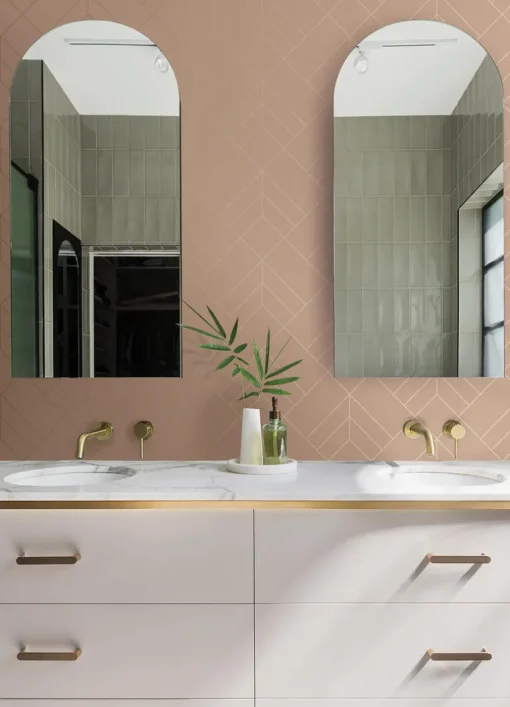 A-Street Prints Hannah Sander Geometric Wallpaper - Light Pink