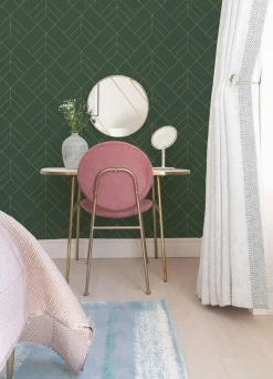 A-Street Prints Hannah Sander Geometric Wallpaper - Evergreen