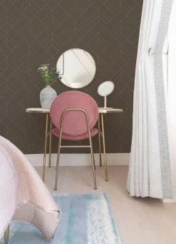 A-Street Prints Hannah Sander Geometric Wallpaper - Chocolate