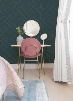 A-Street Prints Hannah Sander Geometric Wallpaper - Slate