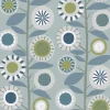 A-Street Prints Hannah Sisu Floral Geometric Wallpaper - Light Blue