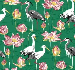 A-Street Prints Happy Barton Heron Wallpaper - Green