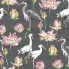 A-Street Prints Happy Barton Heron Wallpaper - Grey
