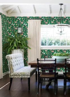 A-Street Prints Happy Barton Heron Wallpaper - Green