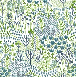 A-Street Prints Happy Chilton Wildflowers Wallpaper - Teal