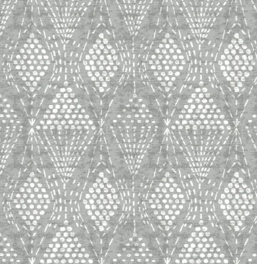A-Street Prints Happy Grady Geometric Wallpaper - Grey