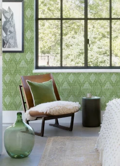 A-Street Prints Happy Grady Geometric Wallpaper - Green