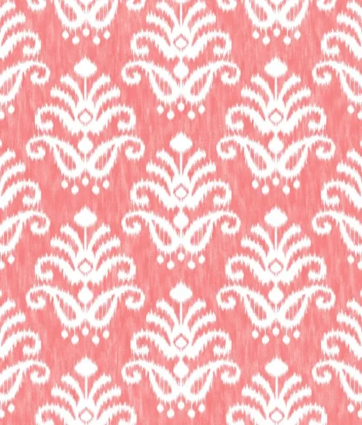 A-Street Prints Happy Keaton Medallion Wallpaper - Coral