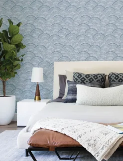 A-Street Prints Harmony Encircle Wallpaper - Indigo