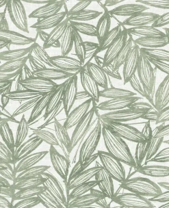 A-Street Prints Harmony Rhythmic Leaf Wallpaper - Sage