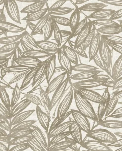 A-Street Prints Harmony Rhythmic Leaf Wallpaper - Taupe