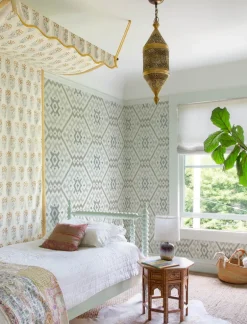 A-Street Prints Harmony Solola Ikat Wallpaper - Stone