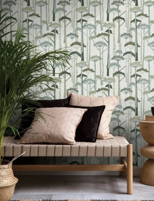 A-Street Prints Harmony Unify Forest Wallpaper - Green