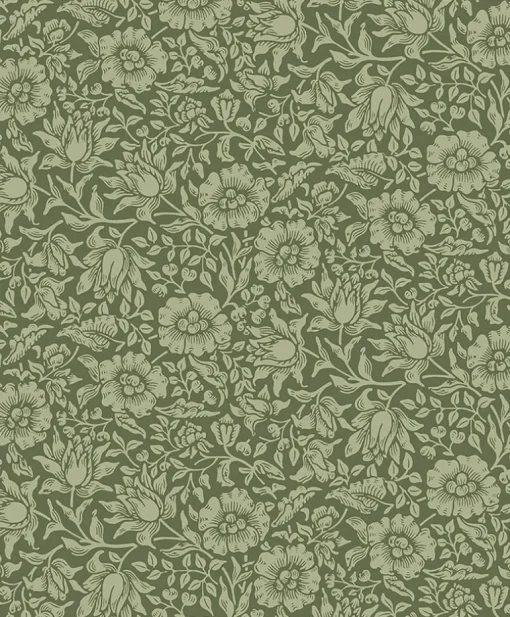 A-Street Prints Hidden Treasures Mallow Wallpaper - Dark Green