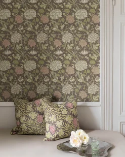 A-Street Prints Hidden Treasures Cray Wallpaper - Plum