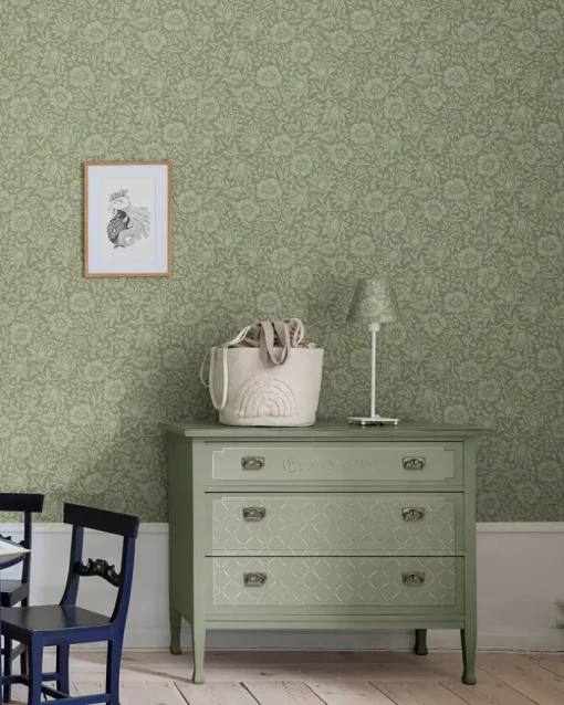 A-Street Prints Hidden Treasures Mallow Wallpaper - Green