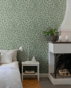A-Street Prints Hidden Treasures Oak Tree Wallpaper - Green