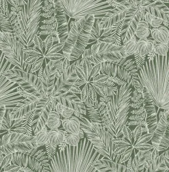 A-Street Prints Middleton Vita Wallpaper - Green