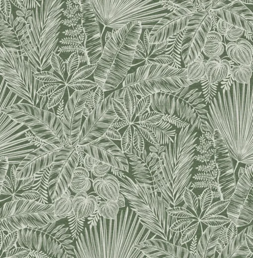 A-Street Prints Middleton Vita Wallpaper - Green