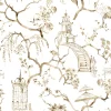 A-Street Prints Middleton Serena Wallpaper - Coffee