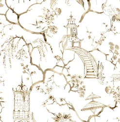A-Street Prints Middleton Serena Wallpaper - Coffee