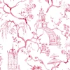 A-Street Prints Middleton Serena Wallpaper - Raspberry