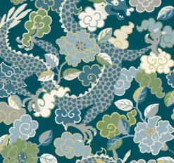 A-Street Prints Middleton Yanci Wallpaper - Teal