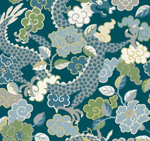 A-Street Prints Middleton Yanci Wallpaper - Teal
