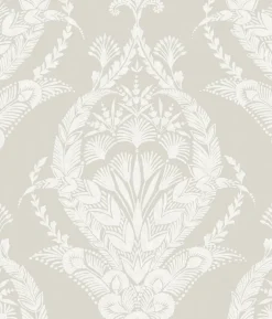 A-Street Prints Middleton Arlie Wallpaper - Light Grey