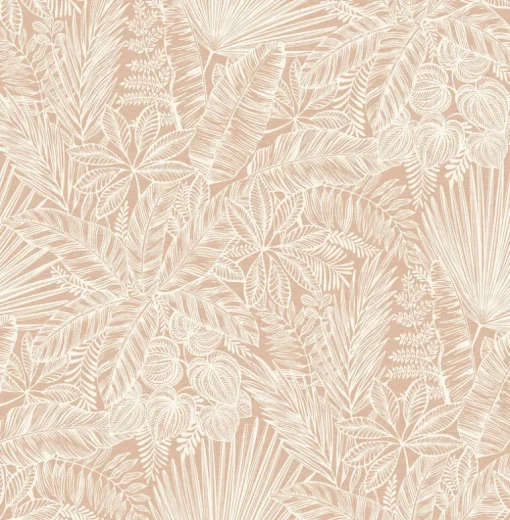 A-Street Prints Middleton Vita Wallpaper - Blush