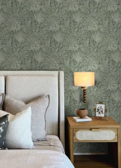 A-Street Prints Middleton Vita Wallpaper - Green
