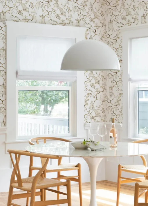 A-Street Prints Middleton Serena Wallpaper - Coffee