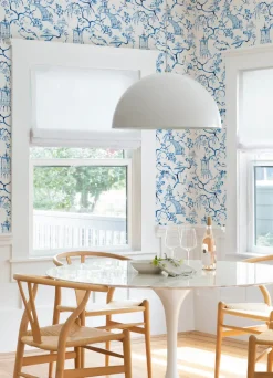 A-Street Prints Middleton Serena Wallpaper - Blue