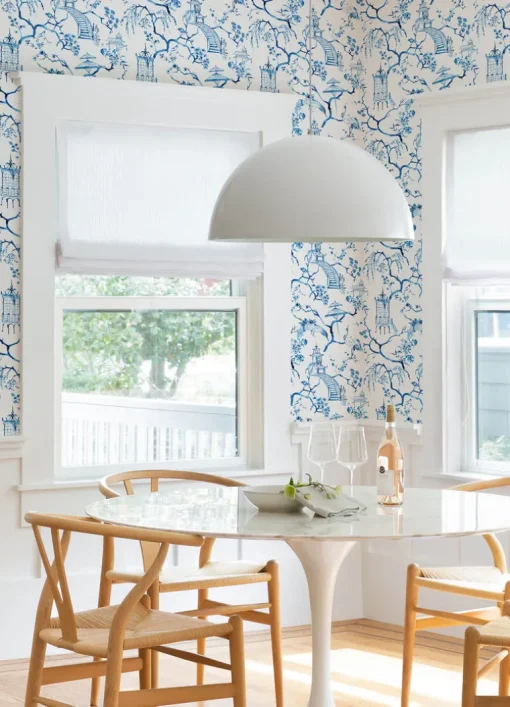 A-Street Prints Middleton Serena Wallpaper - Blue