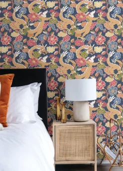 A-Street Prints Middleton Yanci Wallpaper - Orange