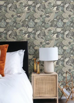 A-Street Prints Middleton Yanci Wallpaper - Stone