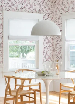 A-Street Prints Middleton Serena Wallpaper - Plum