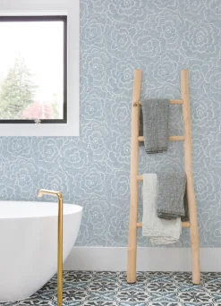 A-Street Prints Middleton Periwinkle Wallpaper - Blue